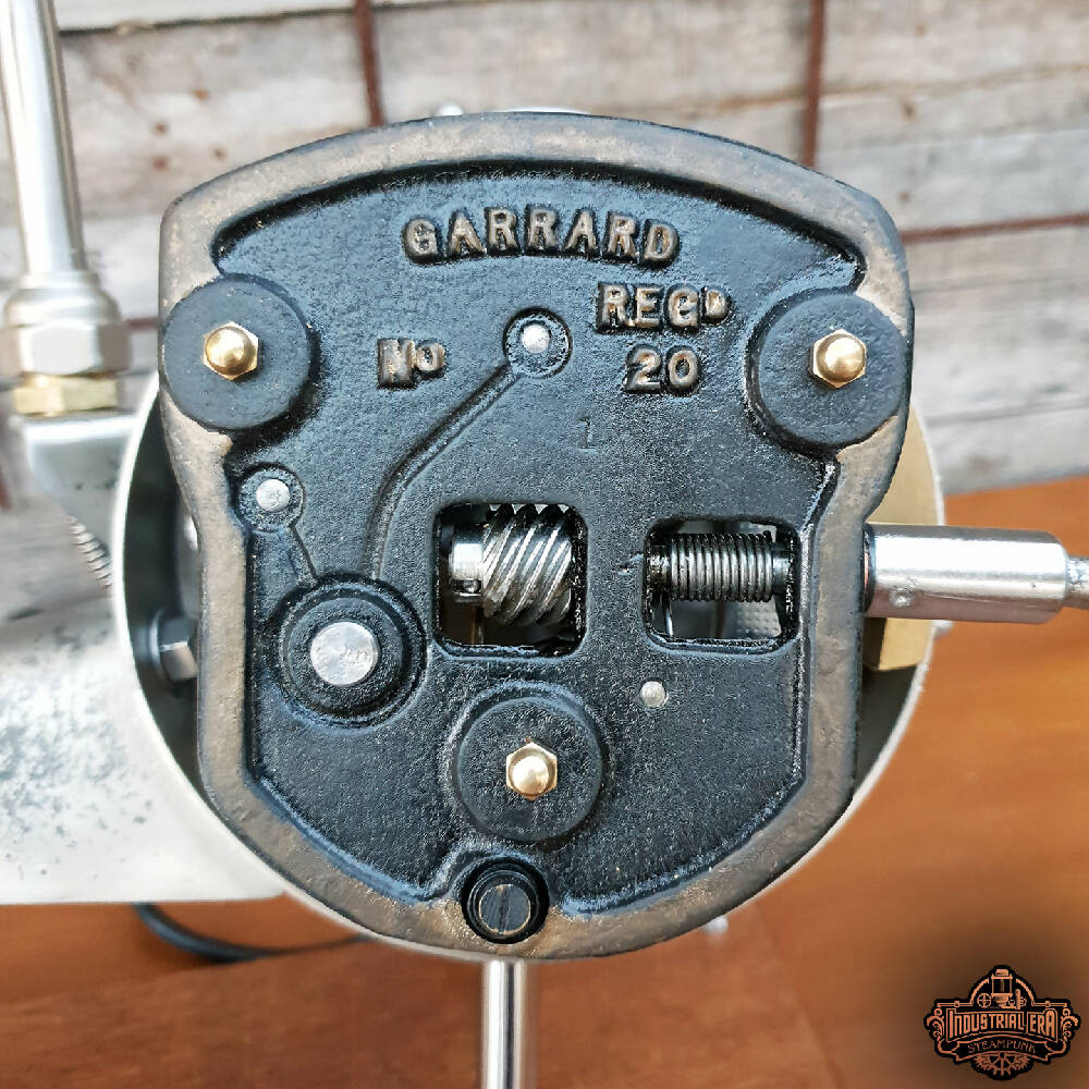 1950's Colibri Cable Winder & Garrard No.20 Gramophone Motor Lamp | Unique Desk Lamp