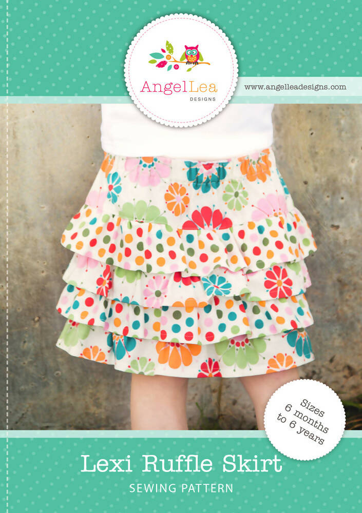 Lexi Ruffle Skirt HARD COPY Paper Sewing Pattern Girls Skirt