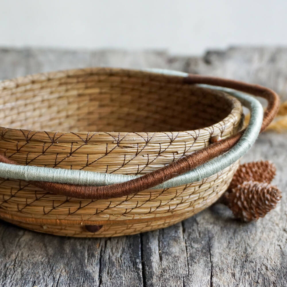 Pine Needle Basket "Northern Rainforest"