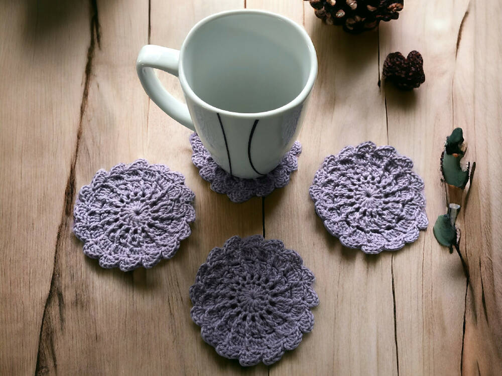 Morning Star Coaster Set of 4 Lilac