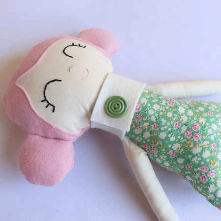 Luella - Handmade Keepsake Girl Doll Soft Toy