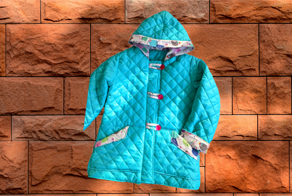 Aqua Duffle Coat w abstract rocks_ InPixio_InPixio_N_InPixio_BX