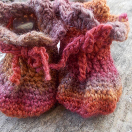 crochet baby boots made from wool/soy yarn On Sale!!!