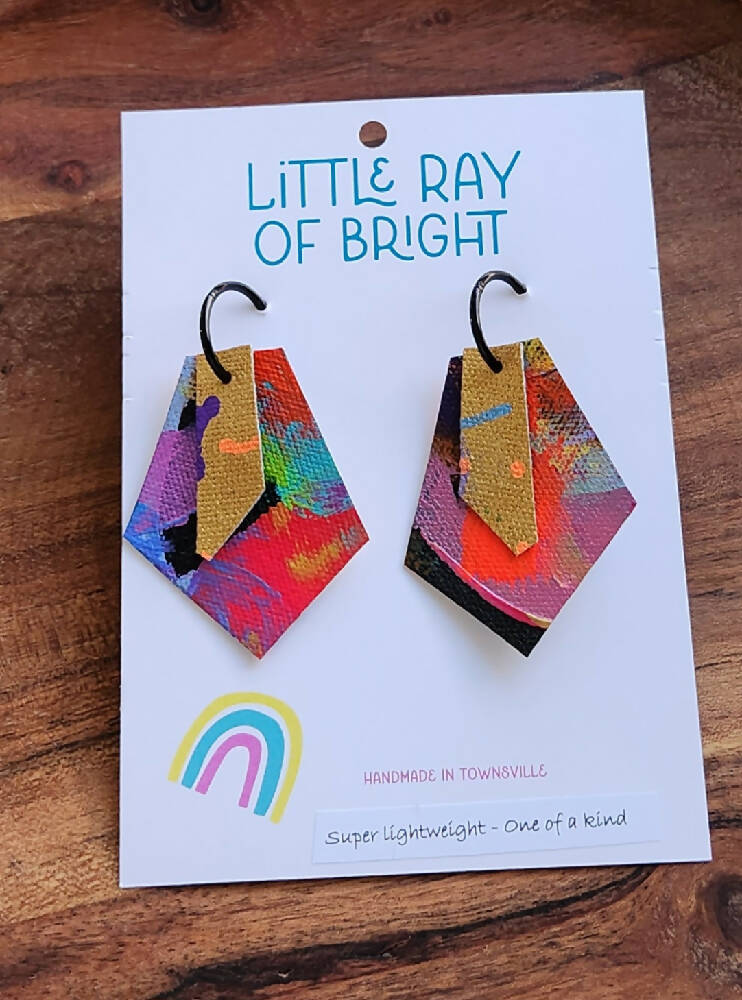 Art dangles- disco gold