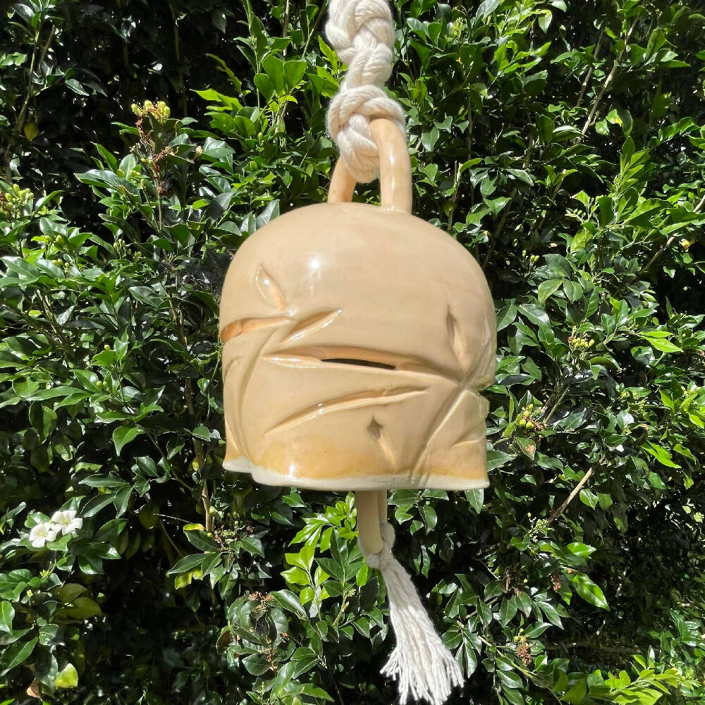Australian Artist Ana Ceramic Home Decor Garden and Outdoor Hangings Ceramic Garden Bell Wind Chime Wheel Thrown Ceramic Pottery