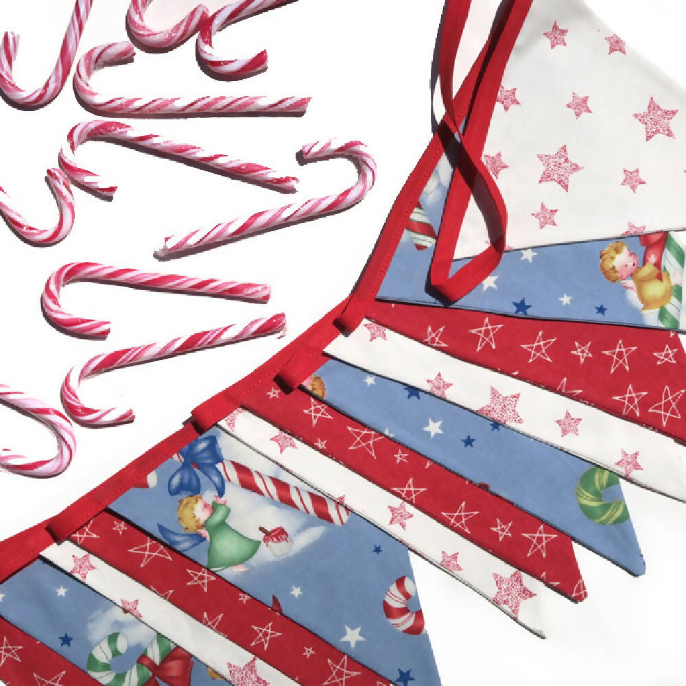 Christmas Flag Bunting Decoration - RETRO style