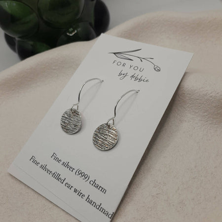 pure silver earrings with handmade ear wires