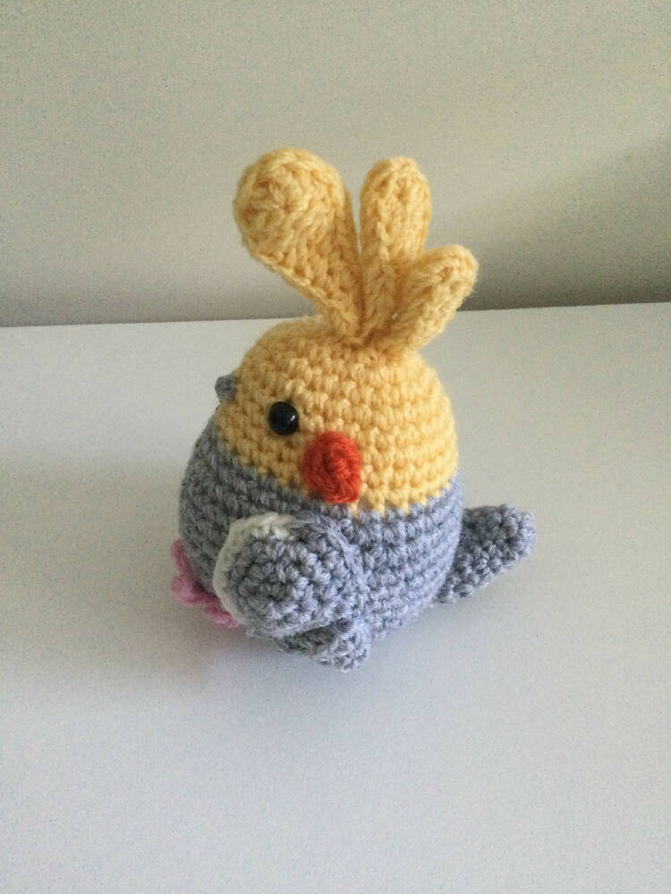 Sml Cockatiel - crocheted toy