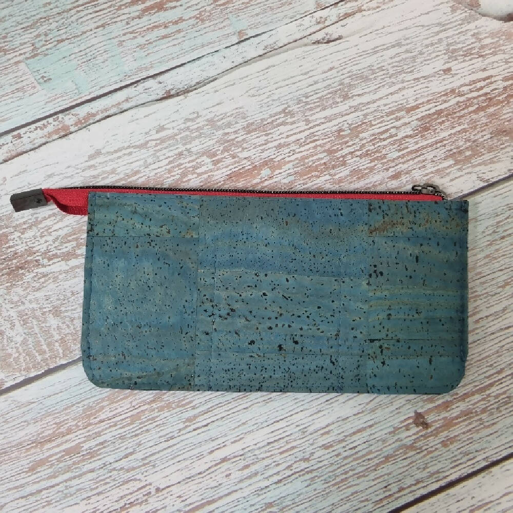 Cork Wallet with Front Flap Pocket Red Wine
