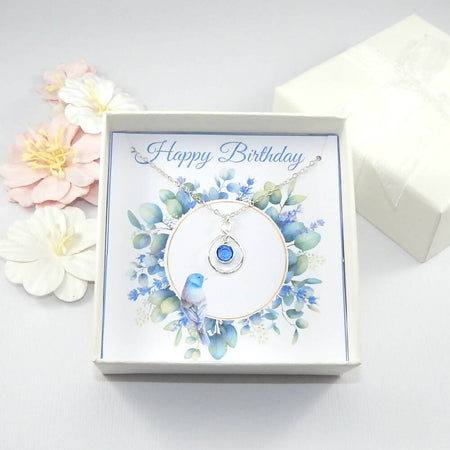 Personalized Birthday Gift Necklace, Birthday Gift on Gift Card