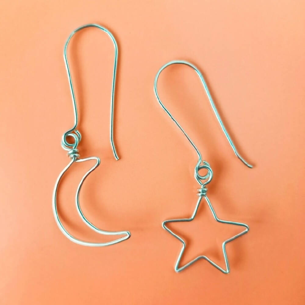 moon-star-earrings-sterling-silver-dangles-handmade