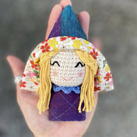 Pocket Pals Japanese inspired doll crochet quilted