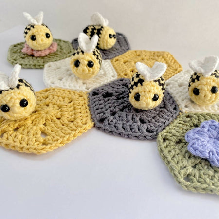 Bees Playset Nature Table Crochet