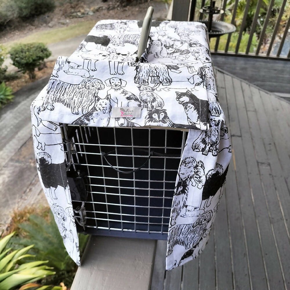 dog mixture black and white open flap 1024