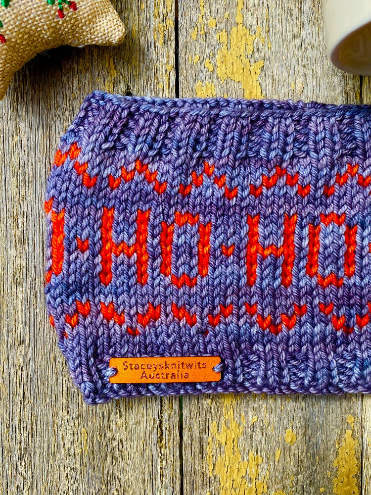 DOWNLOAD - Knitting Pattern - Christmas Headband, HoHoHo Headband Pattern