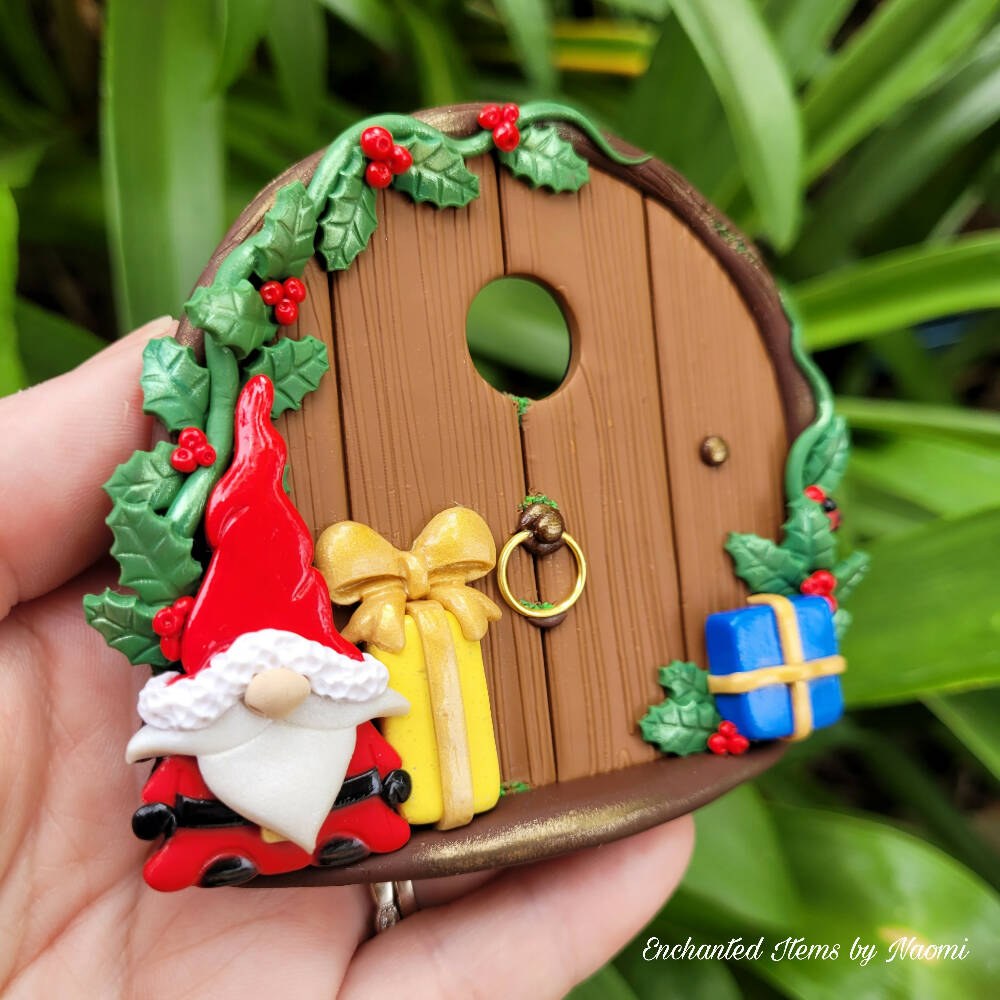 Santa Gnome Christmas Door