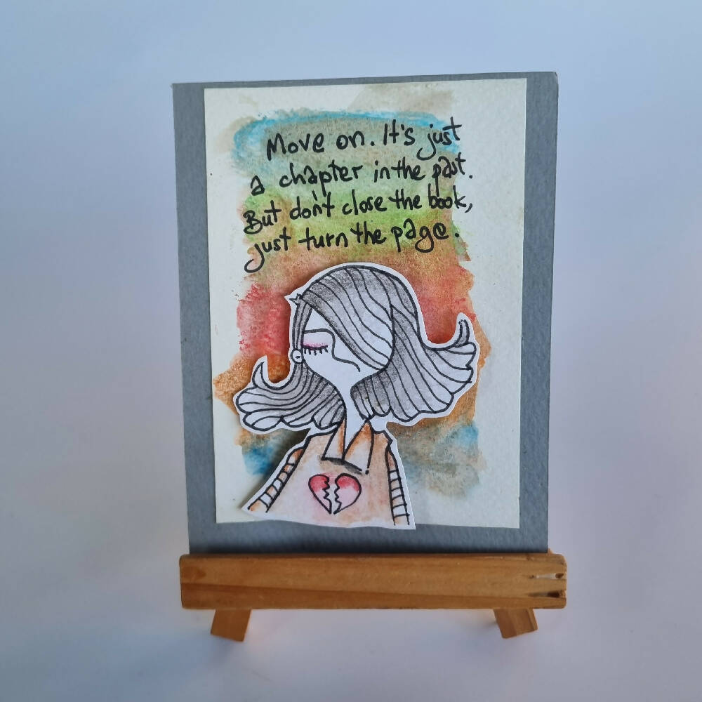 Headline Series : Tatiana Original Ink on Watercolor Paper with a lovely quote