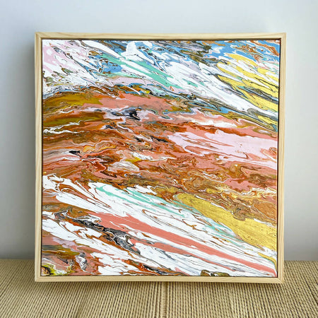 ‘Earthy Colour’ Original Acrylic Float Framed