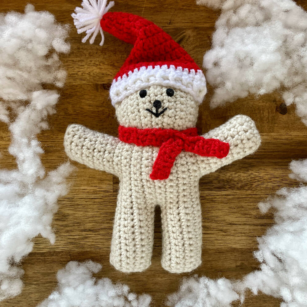 Xmas Teddy - Bear with Christmas hat & scarf