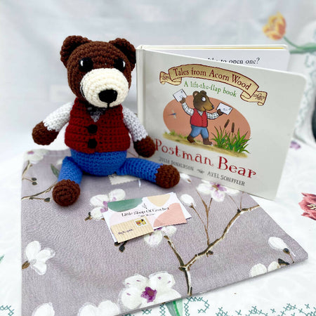 Crochet Bear and Book Storytime Set