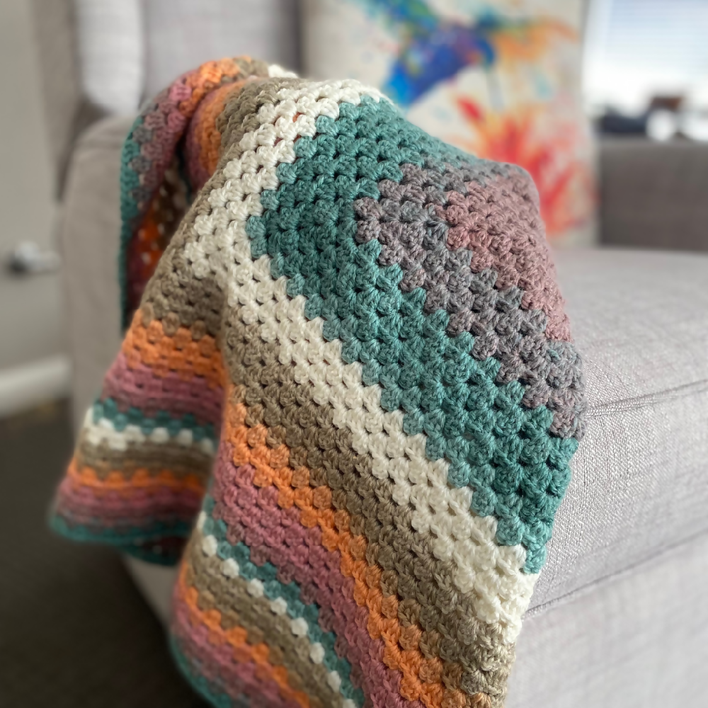 Autumn Baby Blanket | Hand Crocheted Pram Blanket