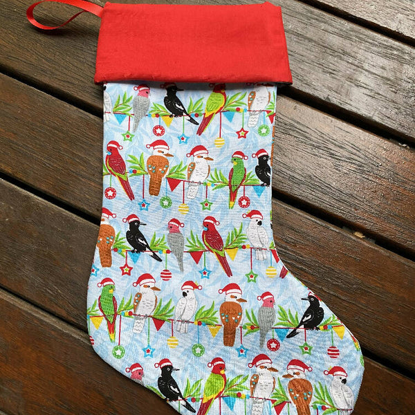 Australian Birds Christmas Stocking