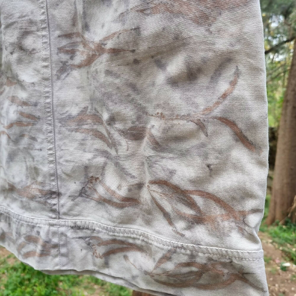 Skirt - Botanically Printed - Upcycled - Size 8 - Wearable Art