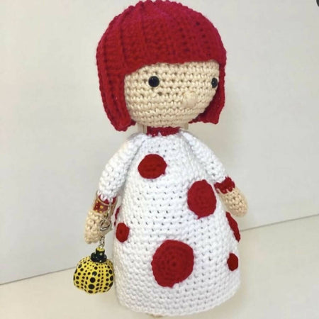 Yayoi Kusama hand made crochet doll