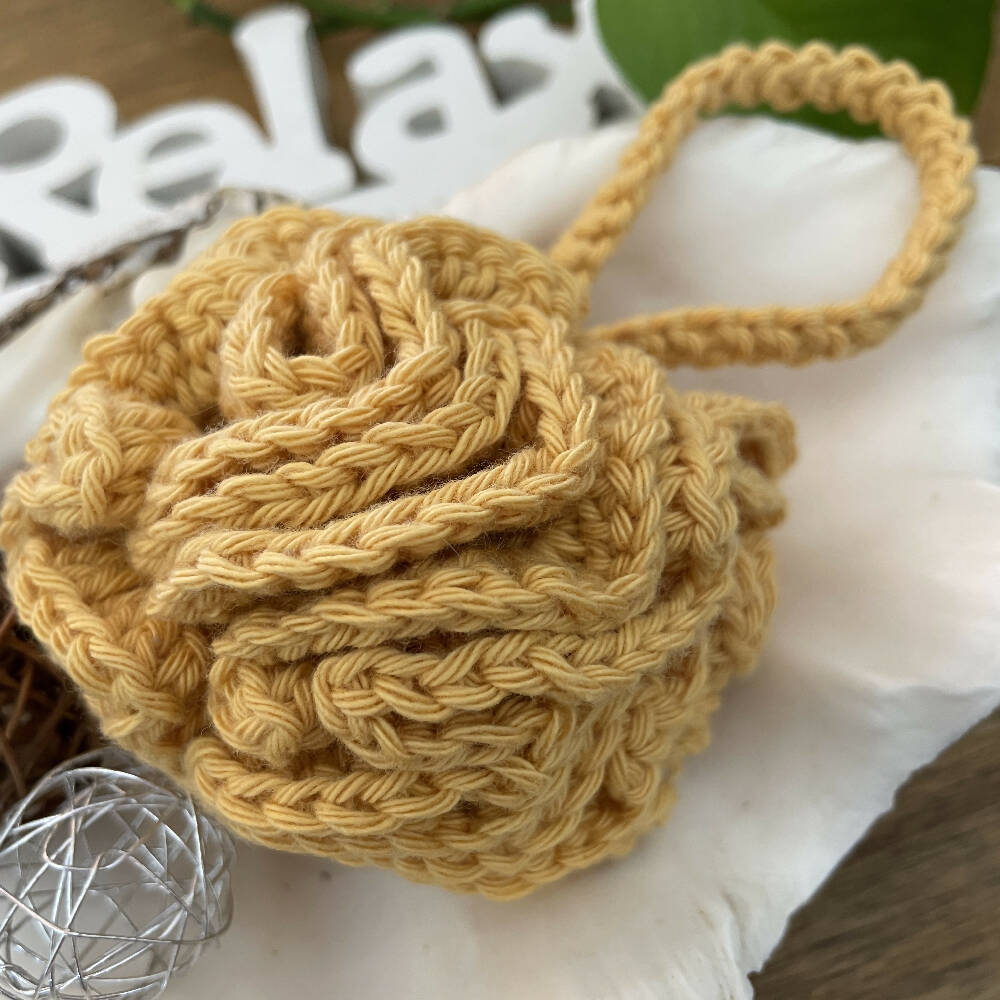 Handmade Crochet Loofah - Sage green