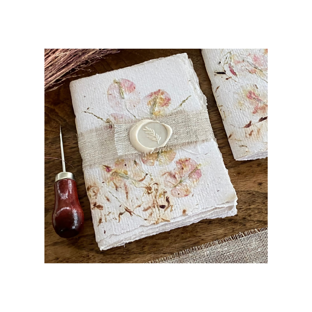Floral Handmade Paper Notebook