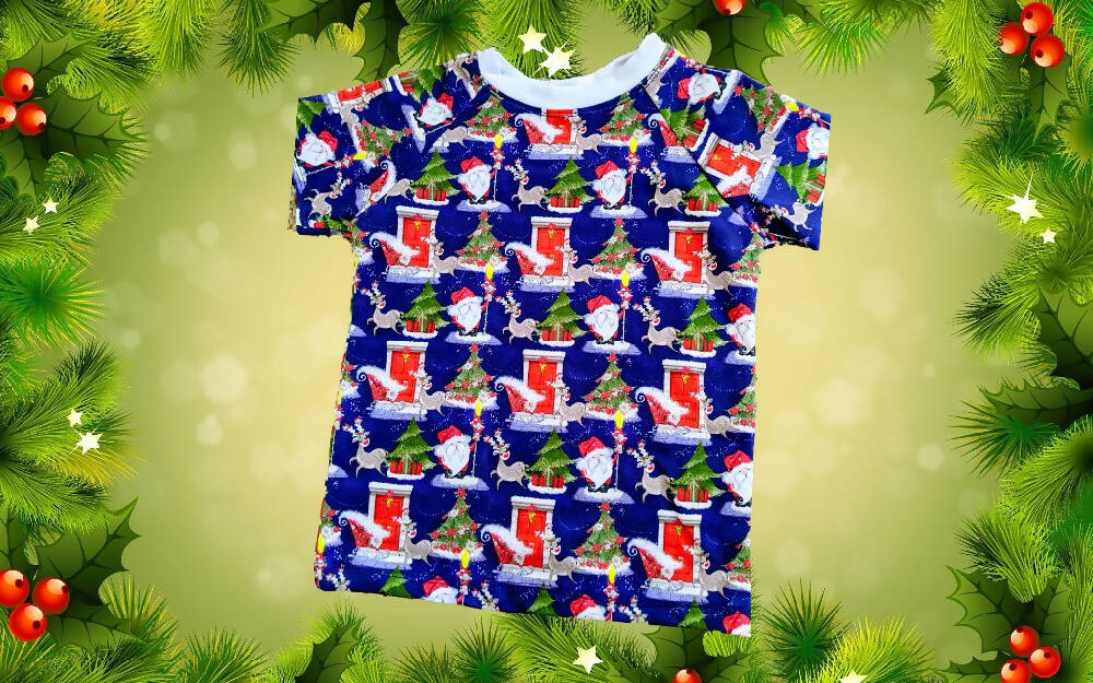 Xmas T-Shirt, Boys, St Nick, Gnome