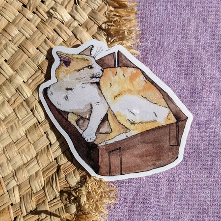 Cat in a Box - Sticker