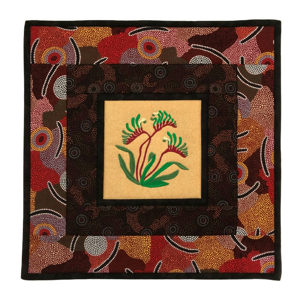 handmade Australian native quilted - KANGAROO PAW