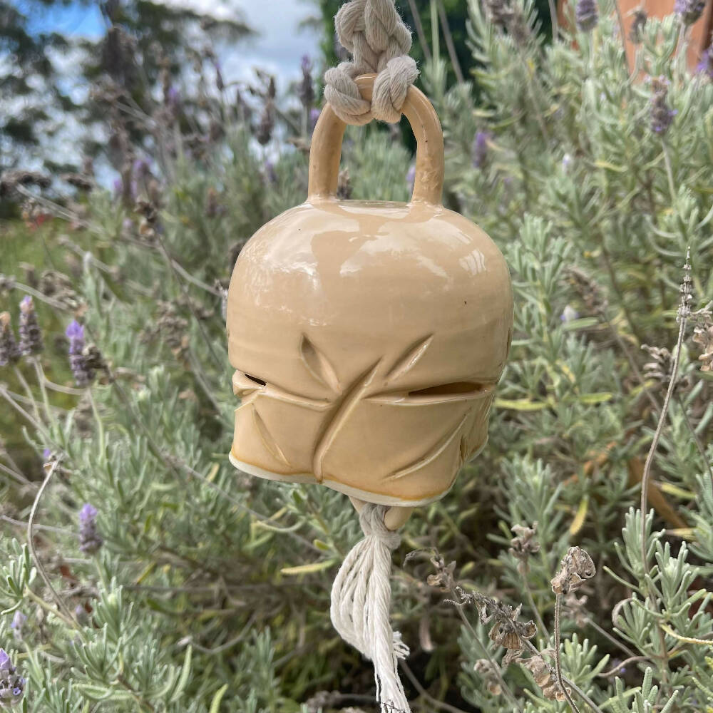 Australian Artist Ana Ceramic Home Decor Garden and Outdoor Hangings Ceramic Garden Bell Wind Chime Wheel Thrown Ceramic Pottery
