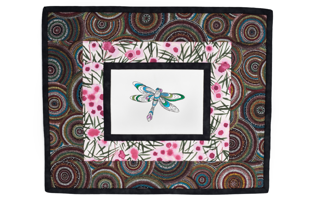 handmade Australian native quilted - dragonfly