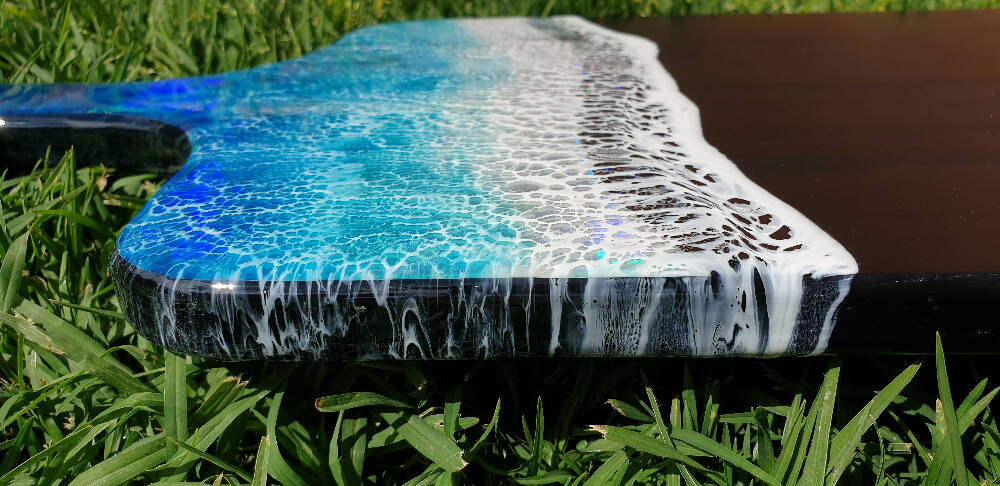 Holographic Resin Wave Serving Board