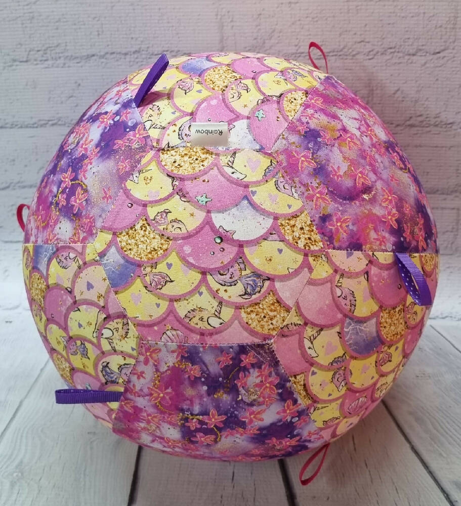 Balloon Ball: Mermaid scales & Tropical flowers: Taggie: Two tone