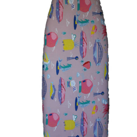 Ironing board cover-Pink Holidays- padded- double sided-fits 126- 131 cm