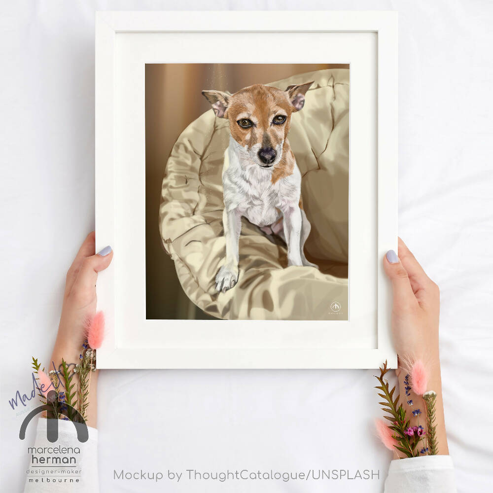 Custom Portrait | REALISTIC STYLE| Pet Portrait | Full-body | Vector Illustrations