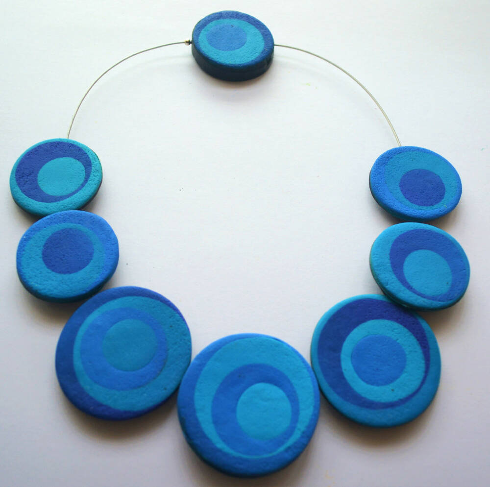 Blue Circles Necklace