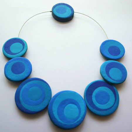 Blue Circles Necklace