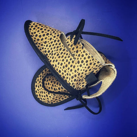 baby shoe, leather leopard print pre walker, small