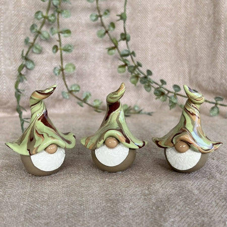 Gnome house plant companion trio - Halfpint, Kryton & Buttons