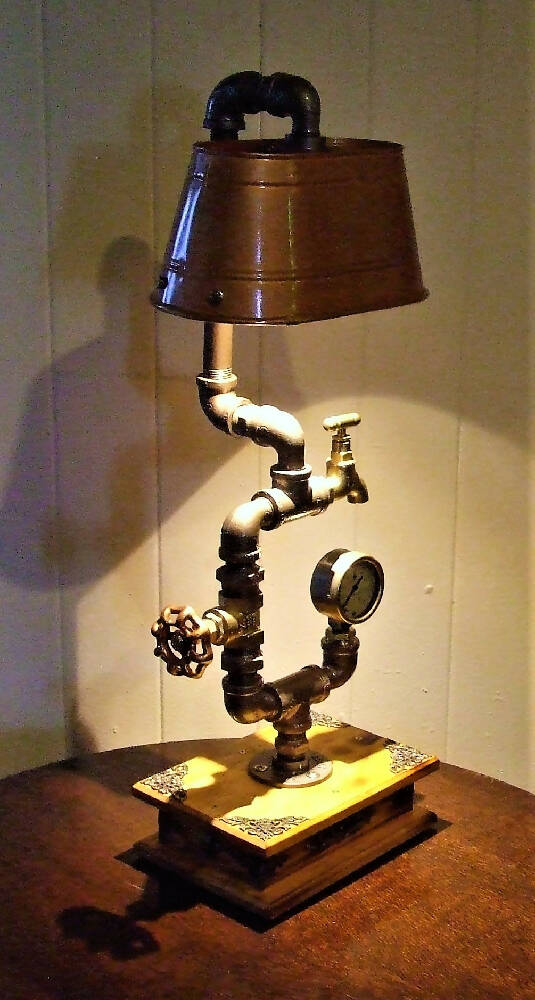 Vintage Industrial/ Steampunk Gap Lamp #1