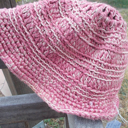 crocheted brimmed hat, summer hat, 100% cotton 20% off
