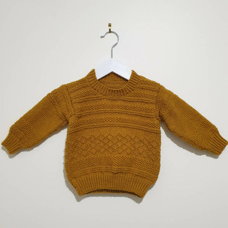 Hand knitted textured jumper