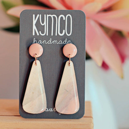 Dreams Collection | Large Resin Dangles Earrings| Pink Blue Shimmer