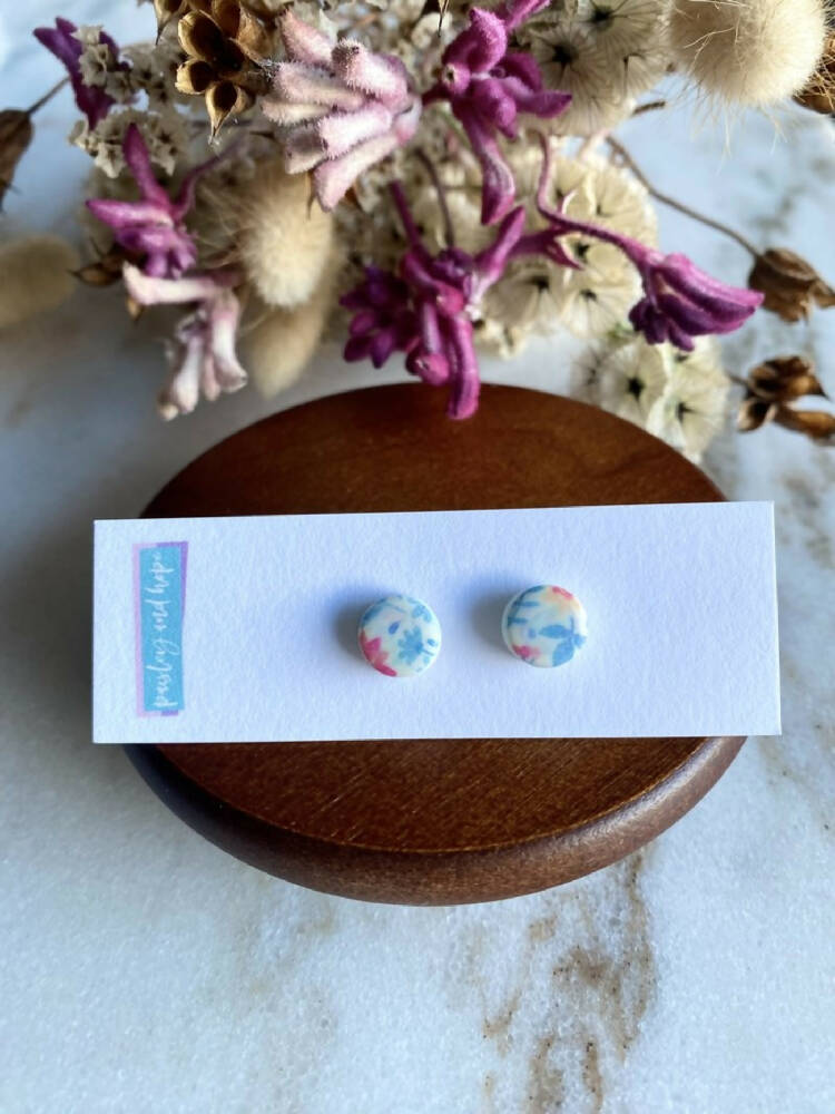 Polymer Clay Studs - Floral - 10mm