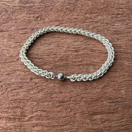 Handmade silver plated chain bracelet