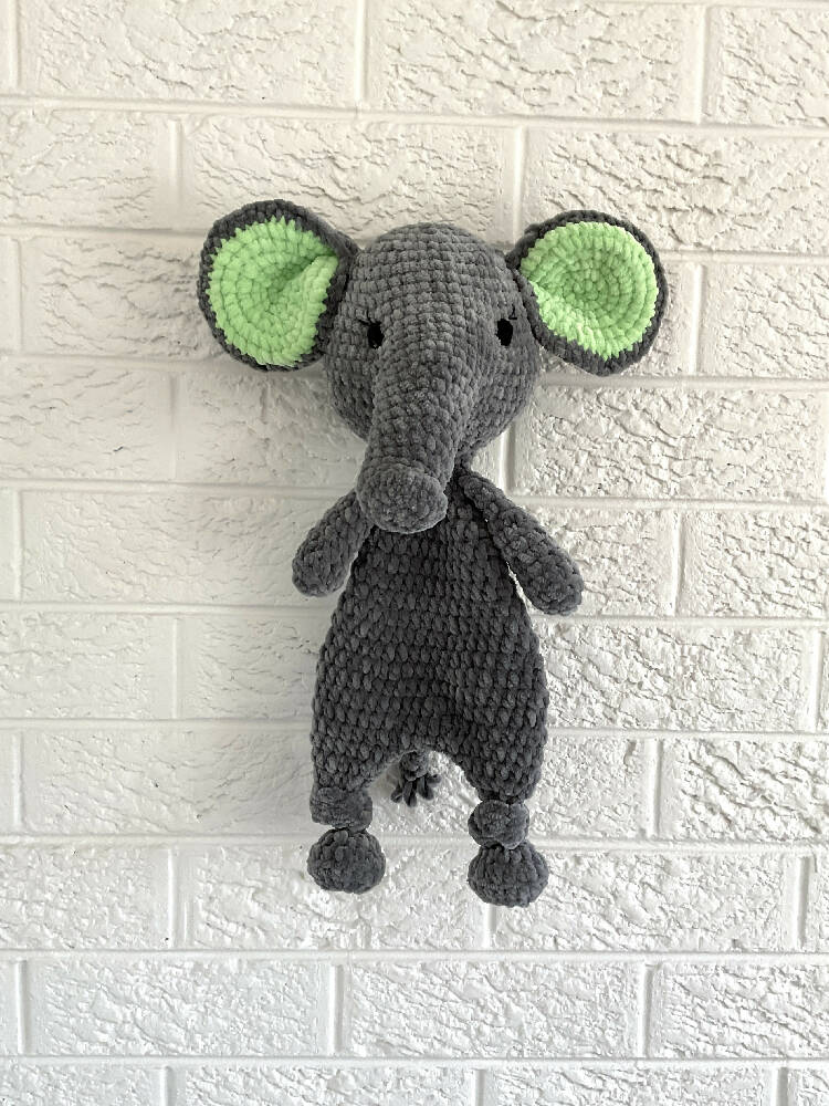 Elephant|Crochet Plush Baby Snuggler | African Safari Animals | Large